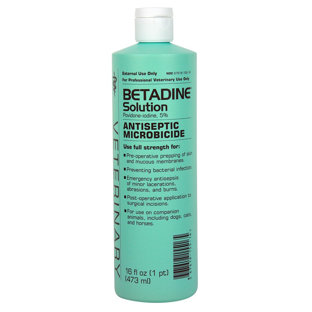 green 16oz bottle of betadine solution