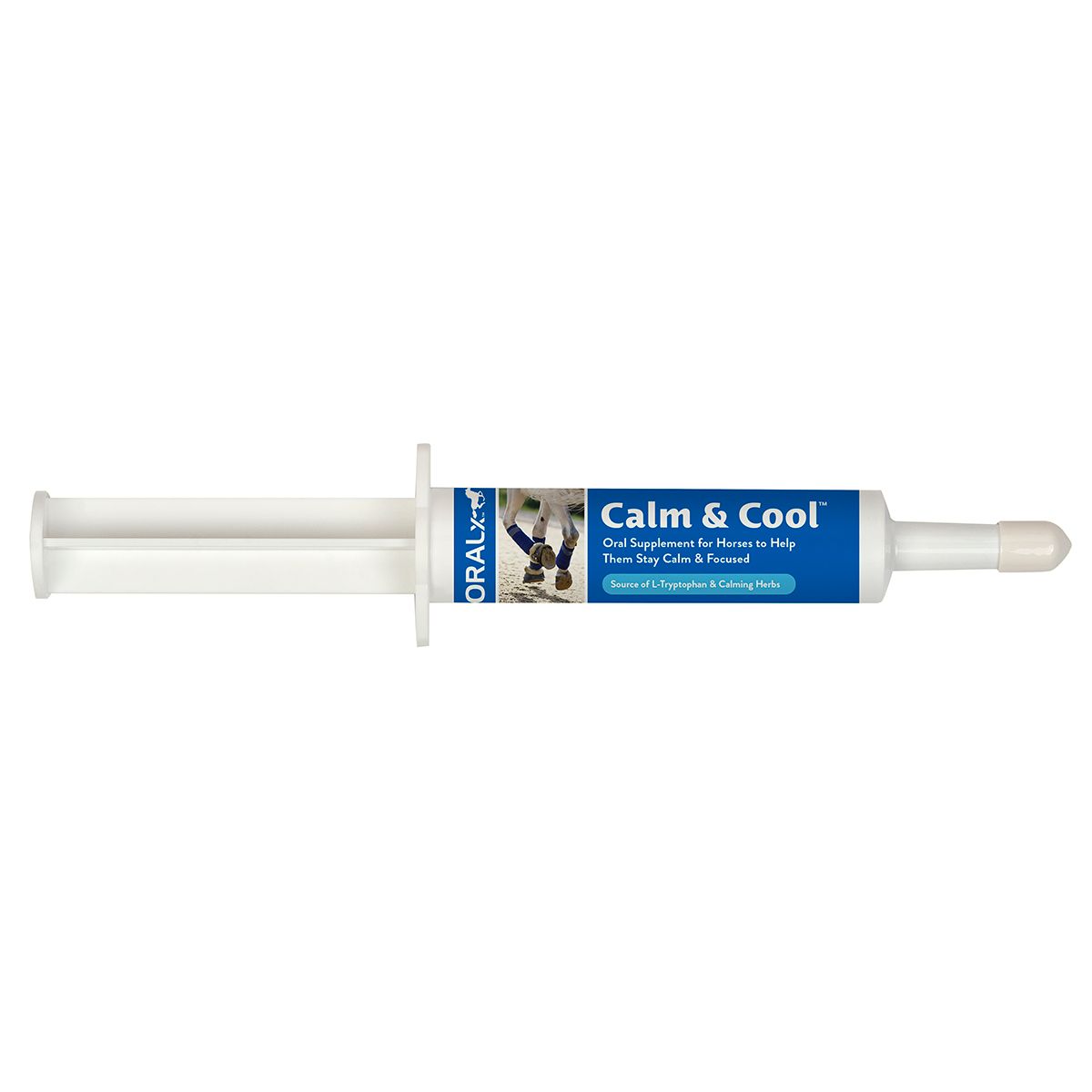 Calm and cool equine paste tube