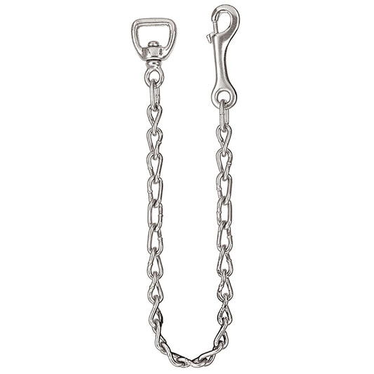 Silver (nickle plated) chain for lead rope attachment.