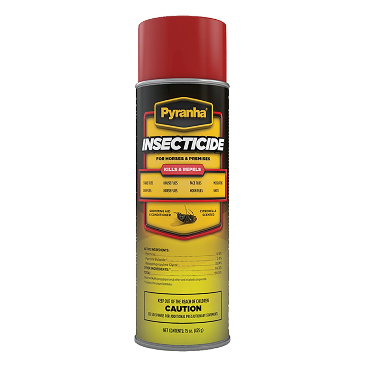 aerosole can on Pyranha fly spray