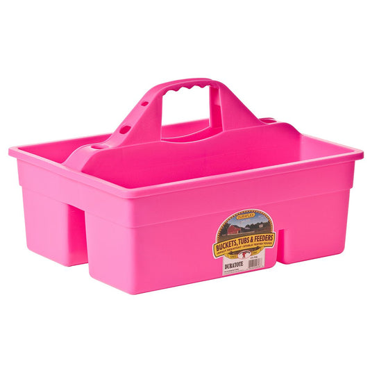 Large plastic grooming tote - pink