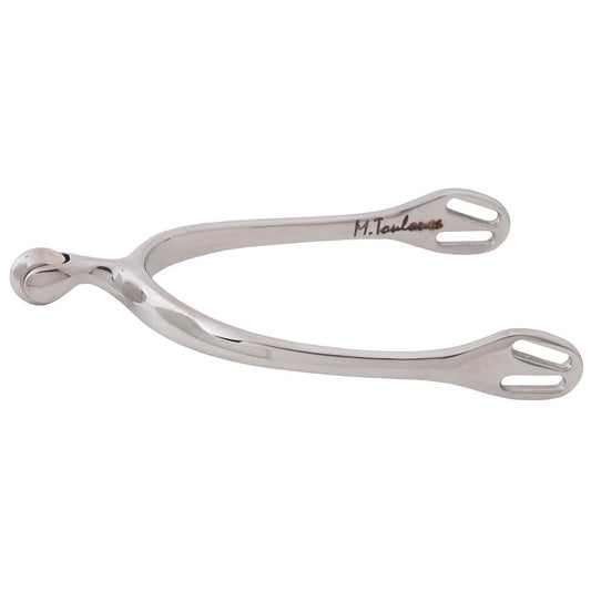 Silver spur with small vertical ball