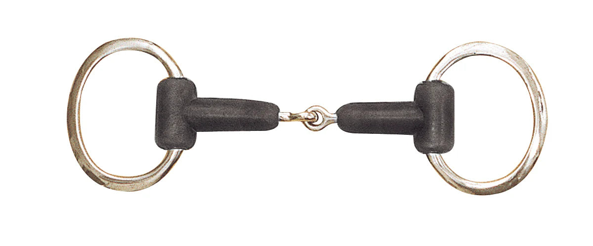 rubber snaffle eggbut bit
