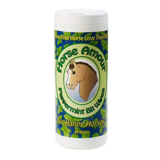Canister of Horse Amour bit wipes