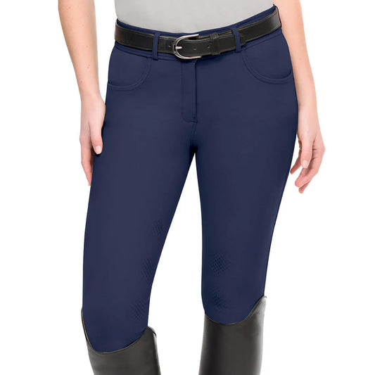 Equestrian wearing navy breeches