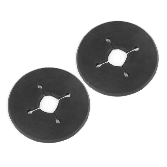 Rubber bit guards with notches around center hole