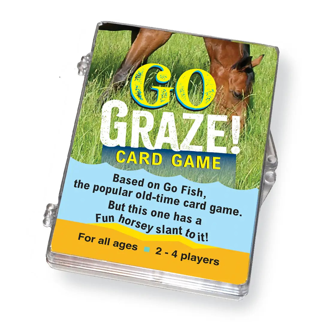 Card game box titled 'Go Graze!' with a horse on the cover