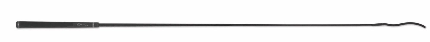 Black equestrian dressage whip
