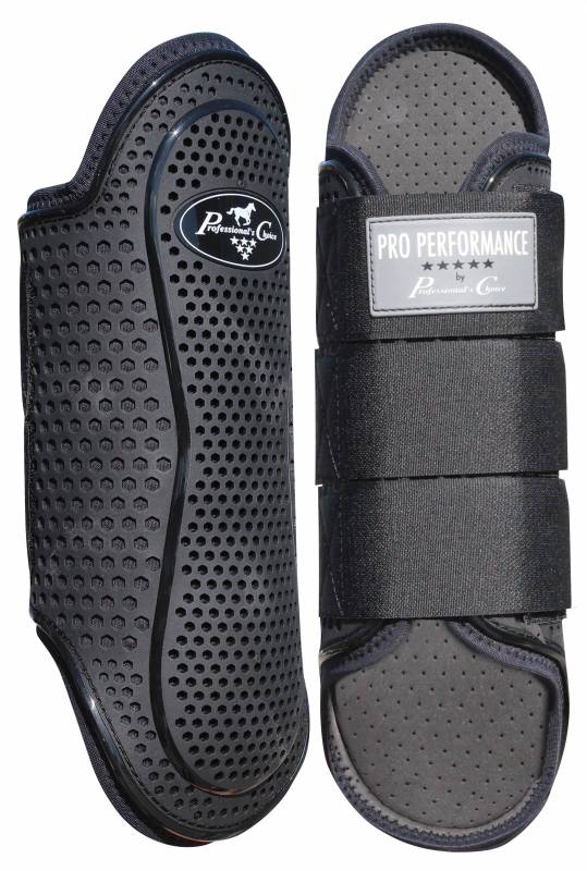 Black Professional's Choice Pro Performance splint boots with three wide velcro straps