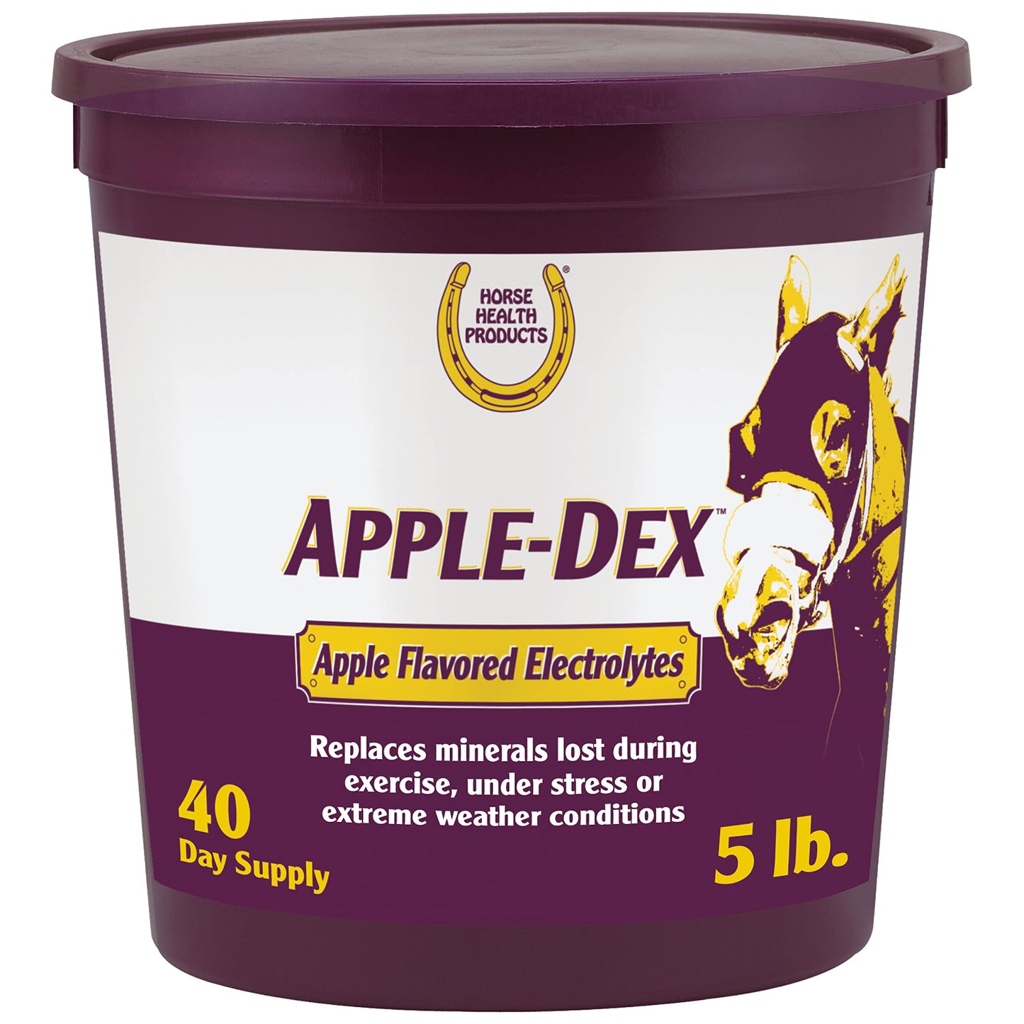 5 lb container of Apple-Dex equine electrolytes