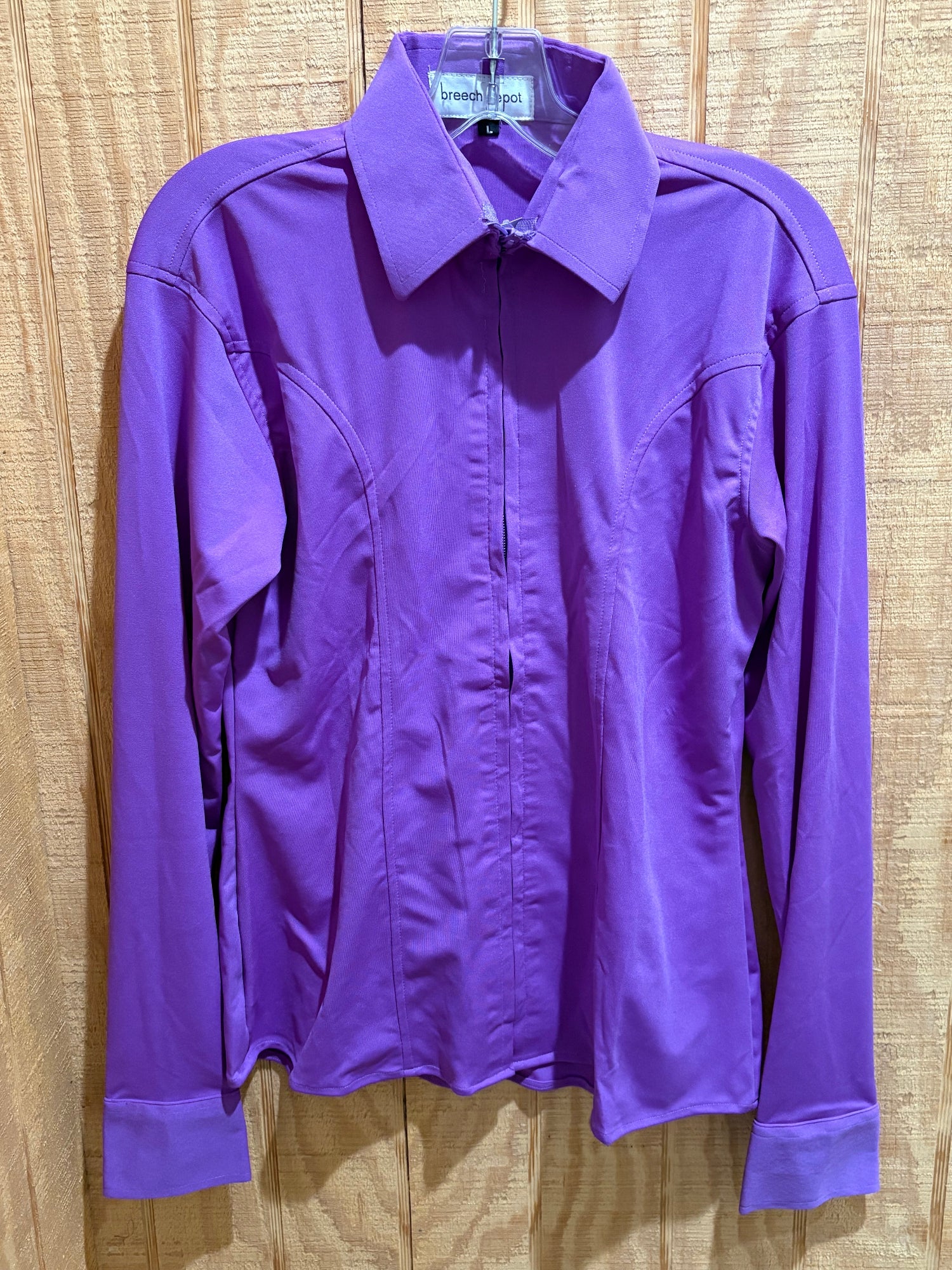 Zippered western show shirt - purple
