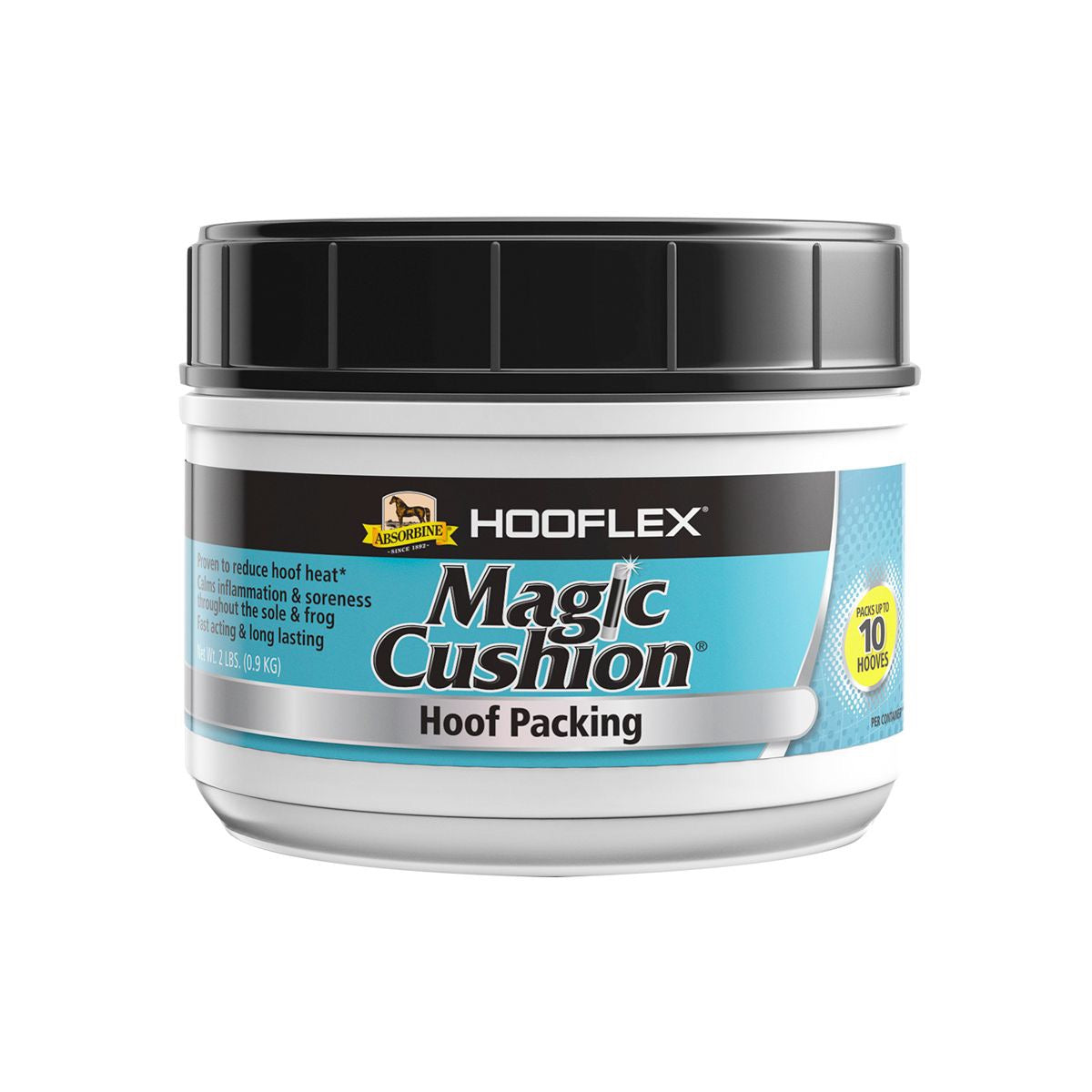 small tub of Magic Cushion Hoof Packing for horses