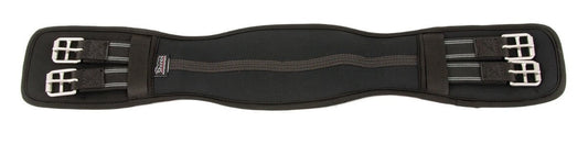 black dressage girth with two buckles at each end