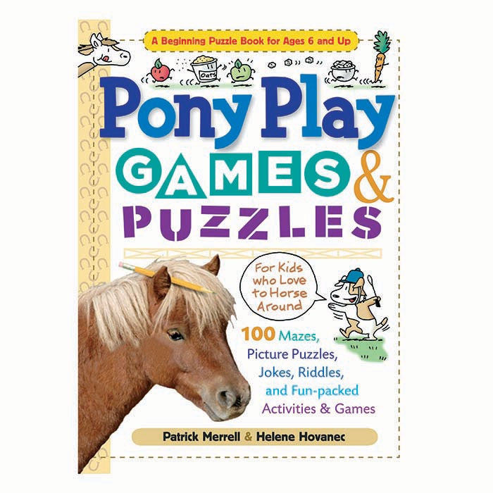 Colorful book cover showing a cute tan pony with a pencil tucked behind her ear