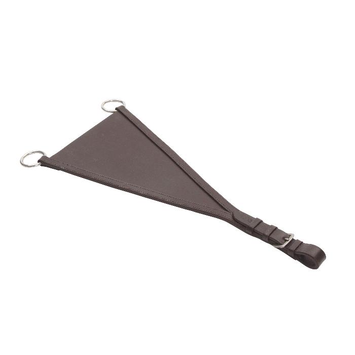 Havana leather triangle with stainless steel rings