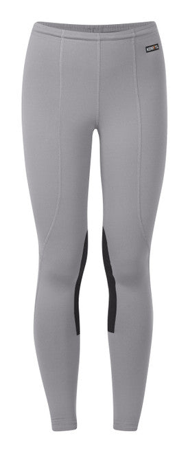 front view of grey kids riding pants