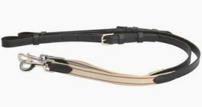 Side reins with elastic and leather