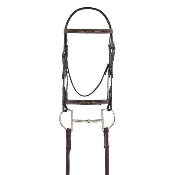 Ovation Elite Fancy Raised Comfort Crown Bridle w/Fancy Raised Lace Reins