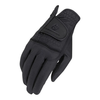 Black glove with brand logo on a white background