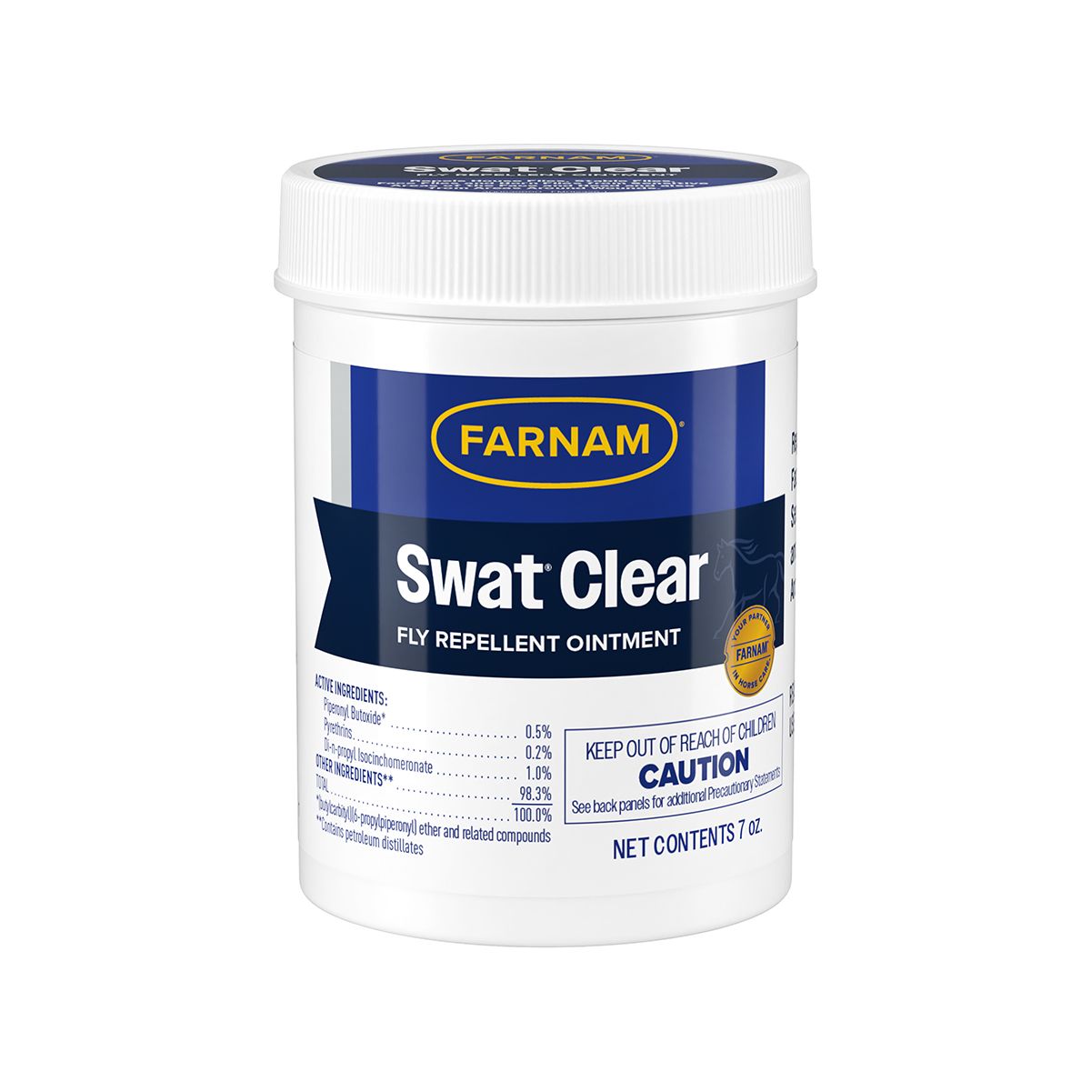 7 oz container of Swat Clear branded by Farnam