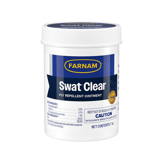 7 oz container of Swat Clear branded by Farnam