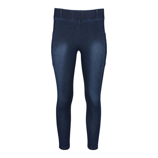 Dark blue leggings on a white background