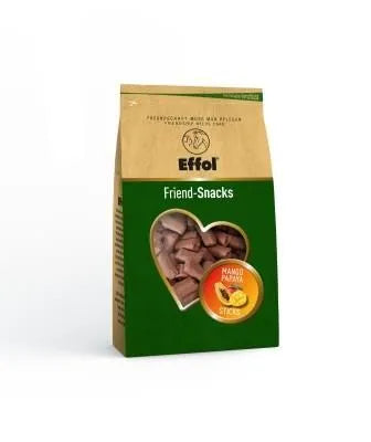 Tan and green bag of Effol Friend Snacks