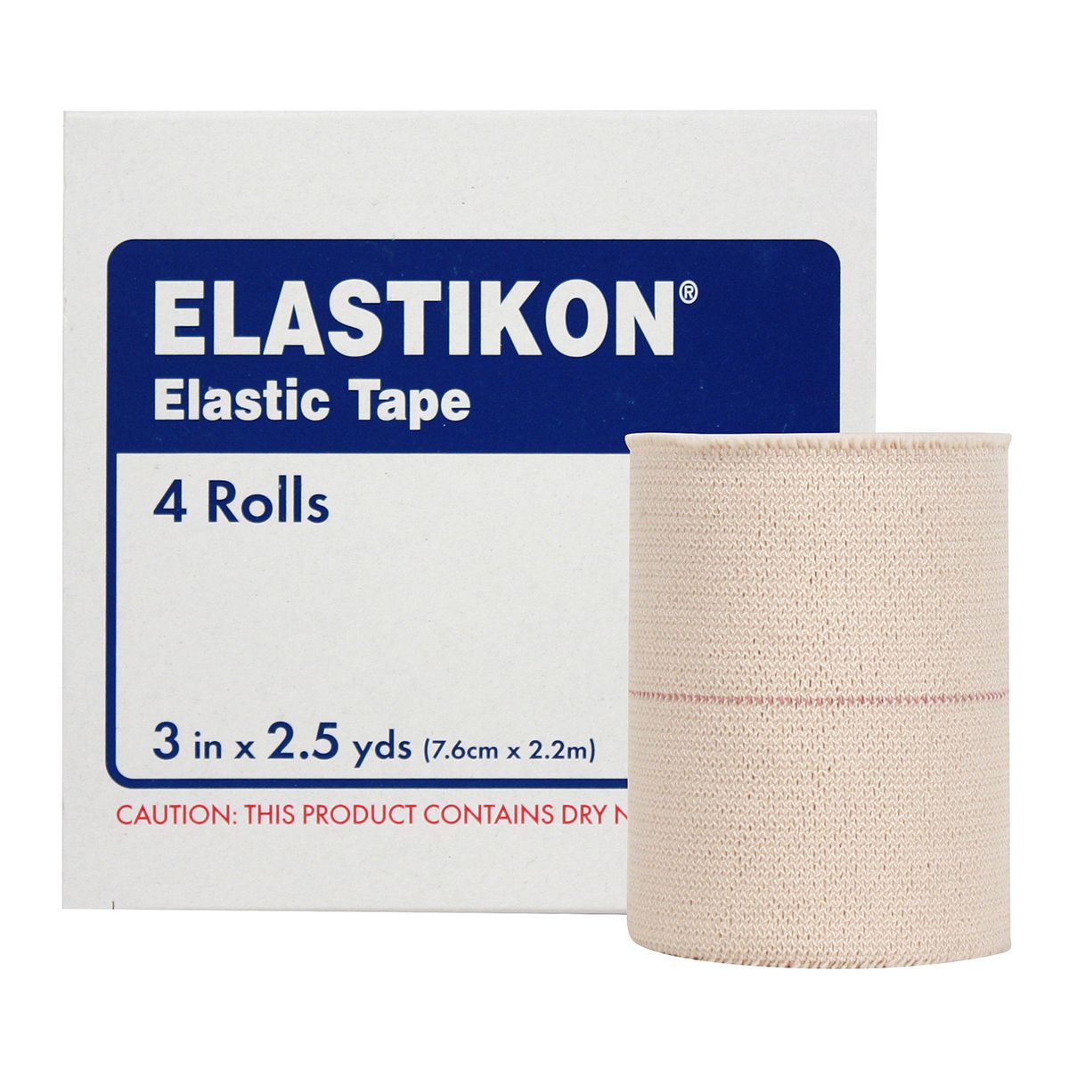 White box of 4 rolls of Elastikon elastic tape