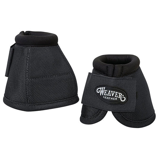 Black nylon bell boots with Weaver logo.