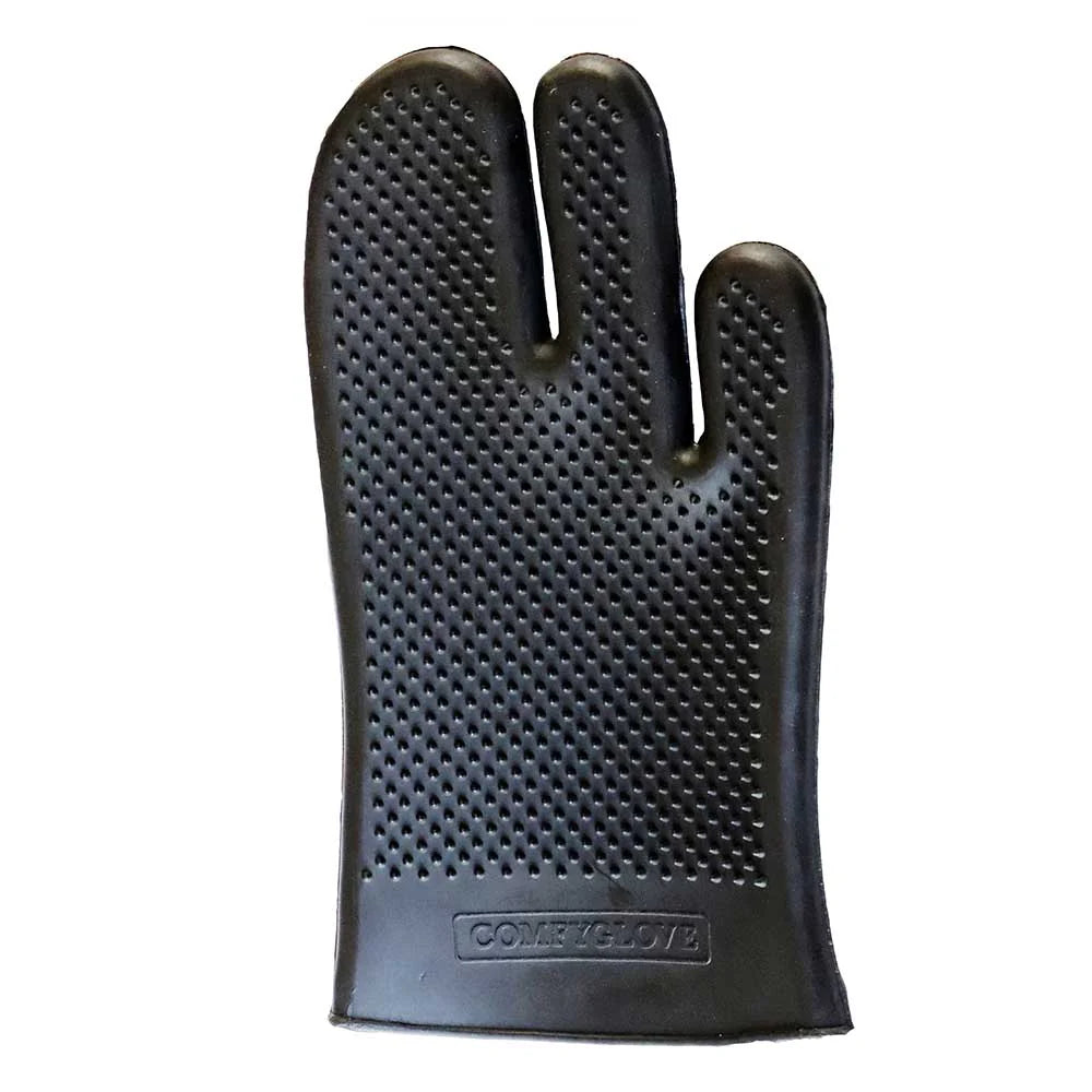 Black rubber grooming mitt