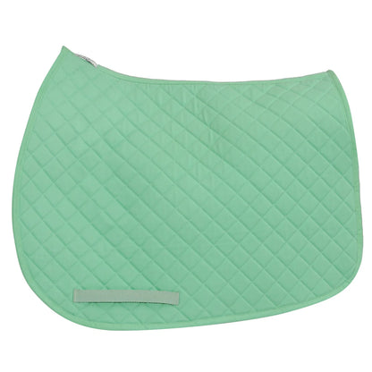 Lt Green english saddle pad with diamond shaped quilting