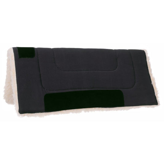 Black western saddle pad with fleece bottom