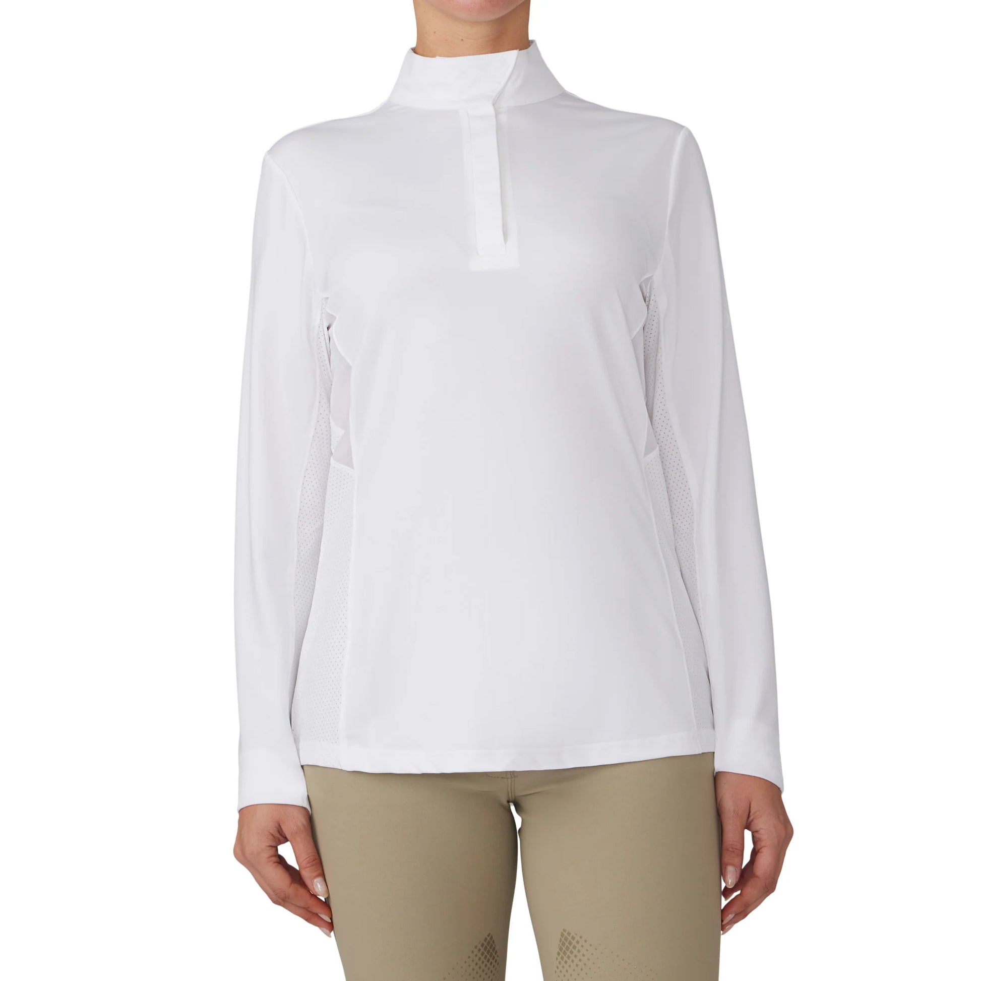 Plain white equestrian show shirt