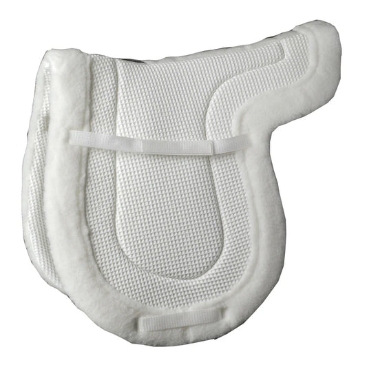 White contoured english show pad