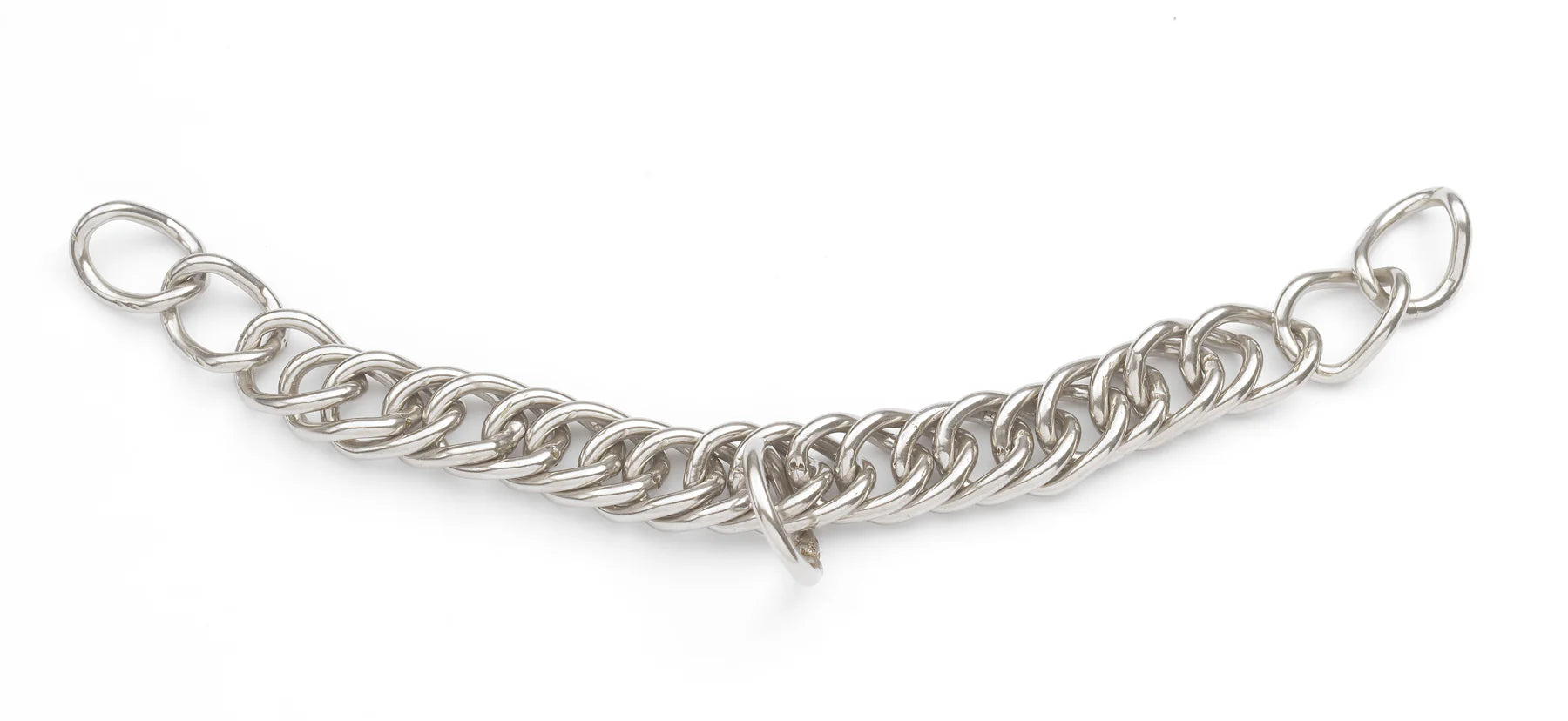 silver linked curb chain for horses