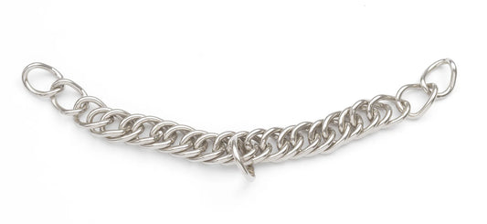 silver linked curb chain for horses