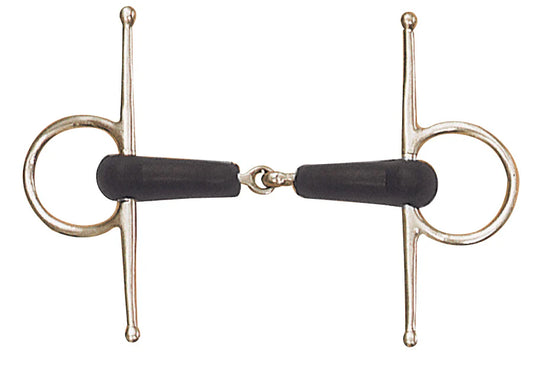 Full cheek rubber snaffle bit