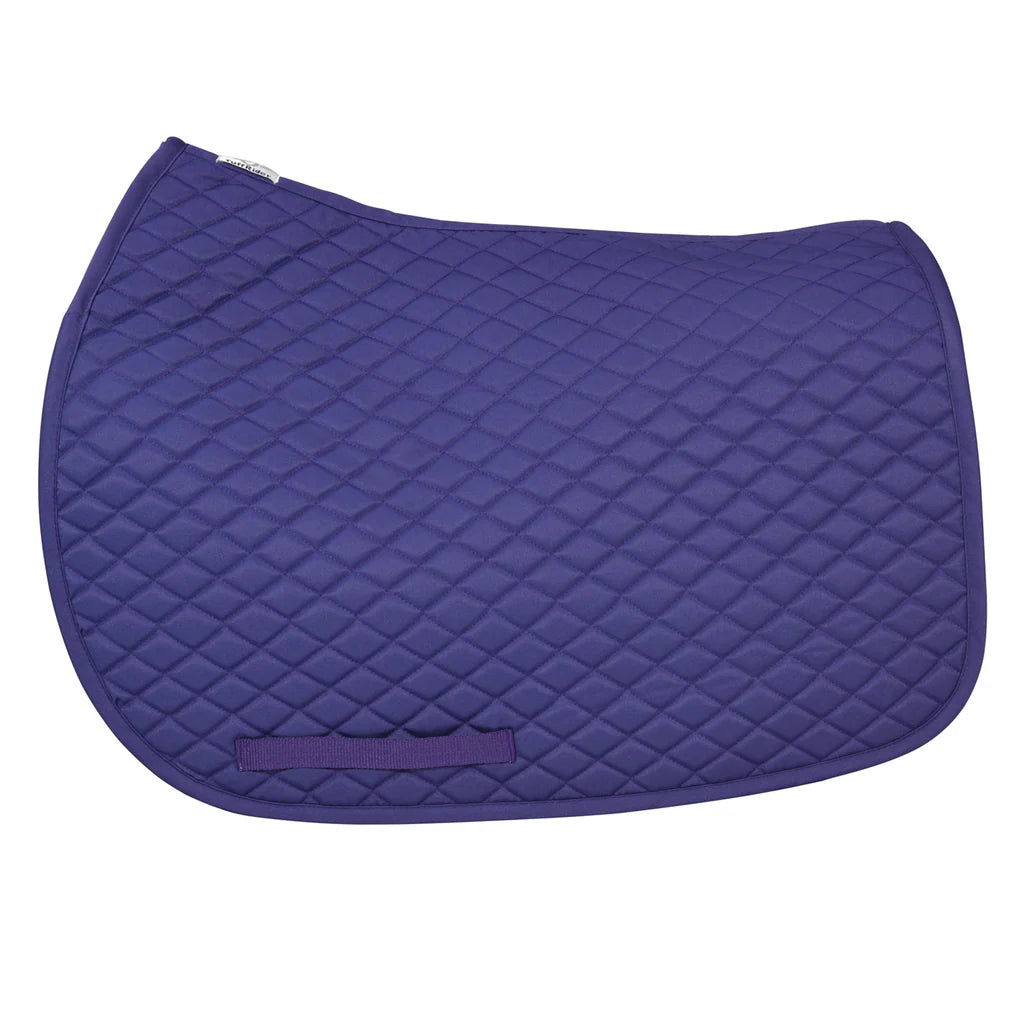 Whisteria colored english saddle pad with diamond shaped quilting