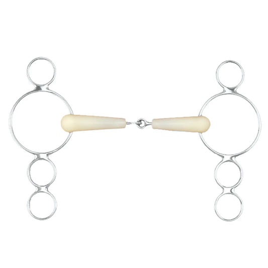 3 ring jointed happy mouth gag bit