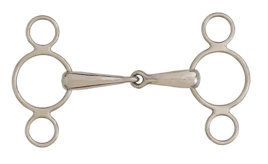 2 ring elevator gag bit for horses