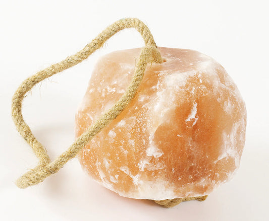 Himalayan rock salt on a rope