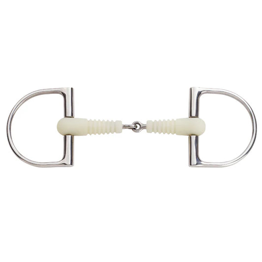 Happy mouth jointed dee ring bit with ridges