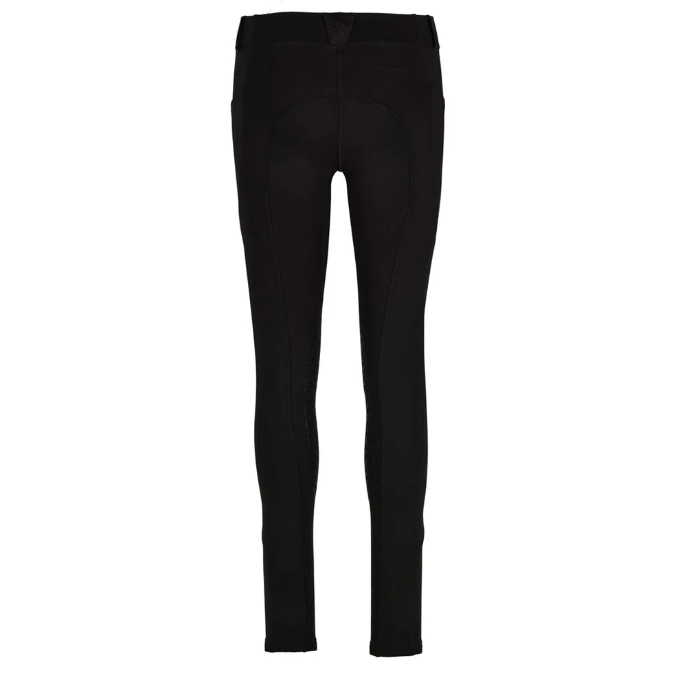 Black riding tights on a white background