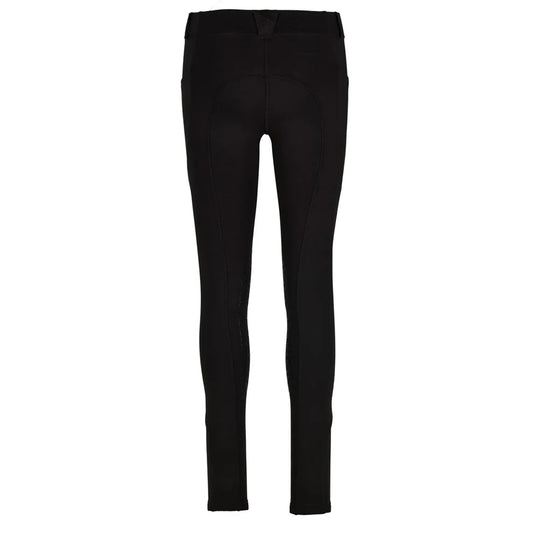 Black riding tights on a white background