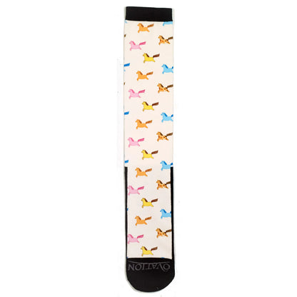 Colorful chubby pony print boot sock