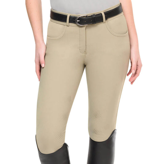 Tan breeches with silicone knee patches