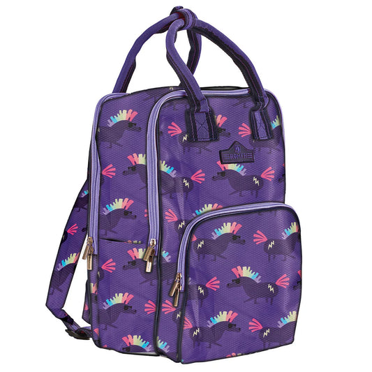 Youth backpack with horsey print