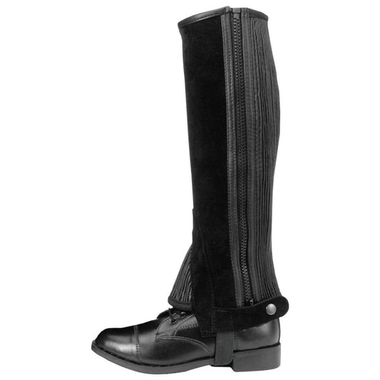 Black suede half chap