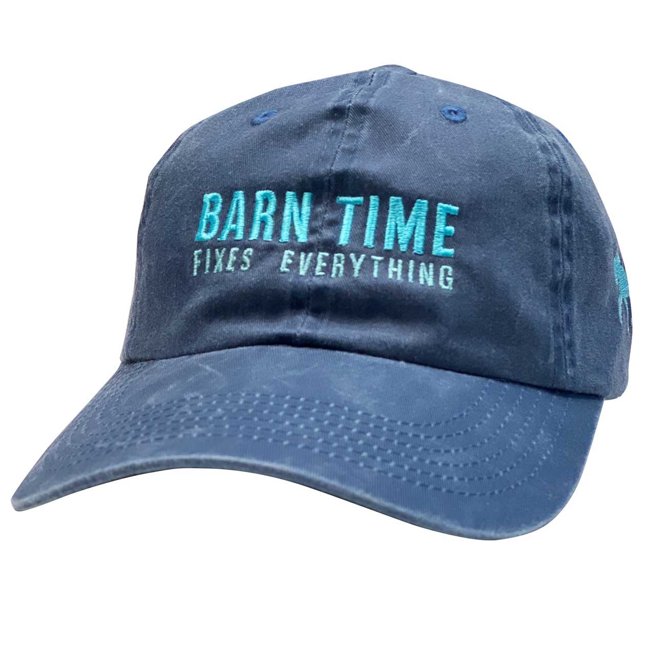 Blue cap "Barn Time Fixes Everything"