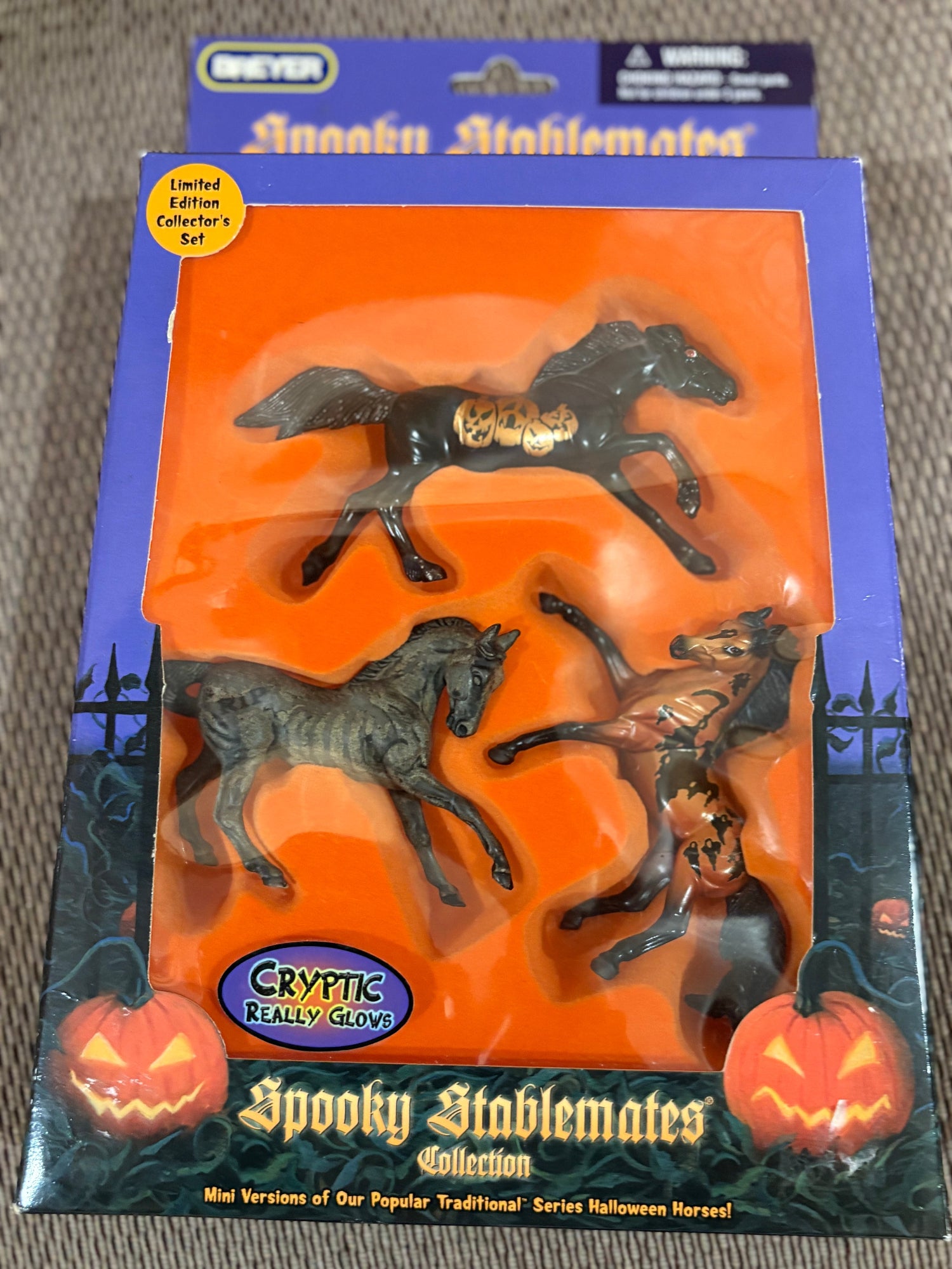 Breyer Spooky Stables Collection mini versions of popular traditional series Halloween horse figures in original retail packaging.
